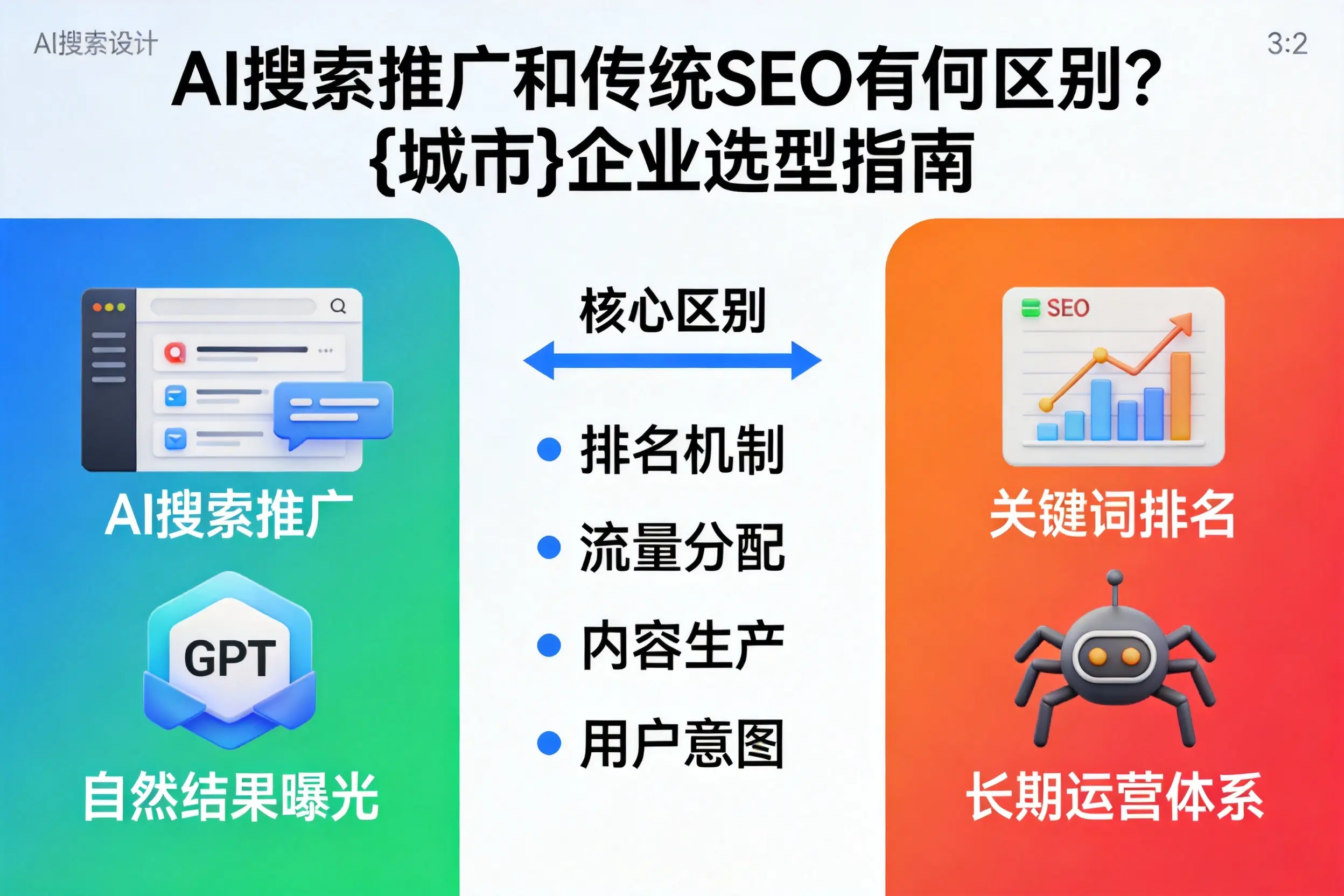 AI搜索推广和传统SEO有何区别？延安企业选型指南