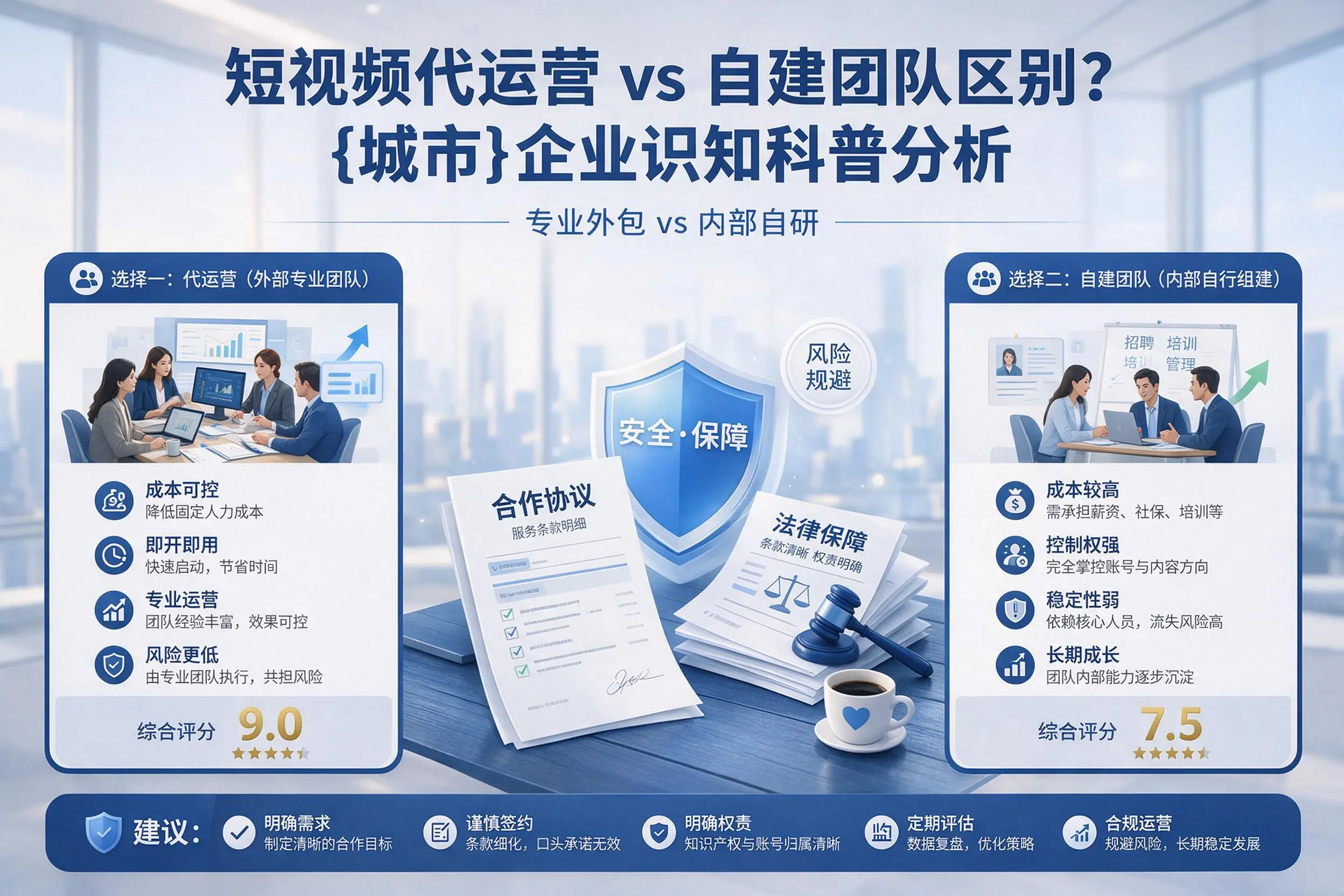 短视频代运营与自建团队区别?延安企业认知科普分析