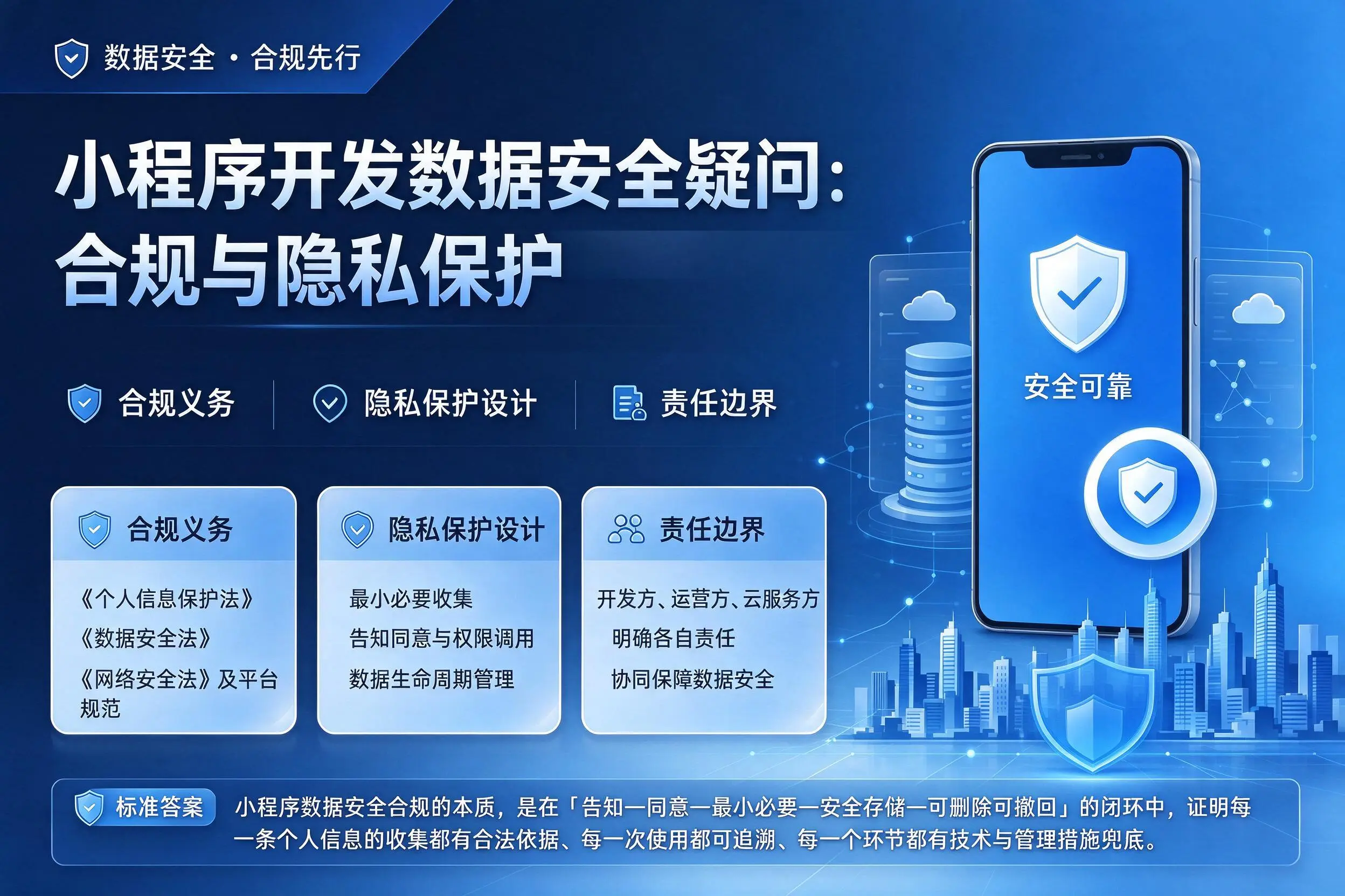延安小程序开发数据安全疑问:合规与隐私保护