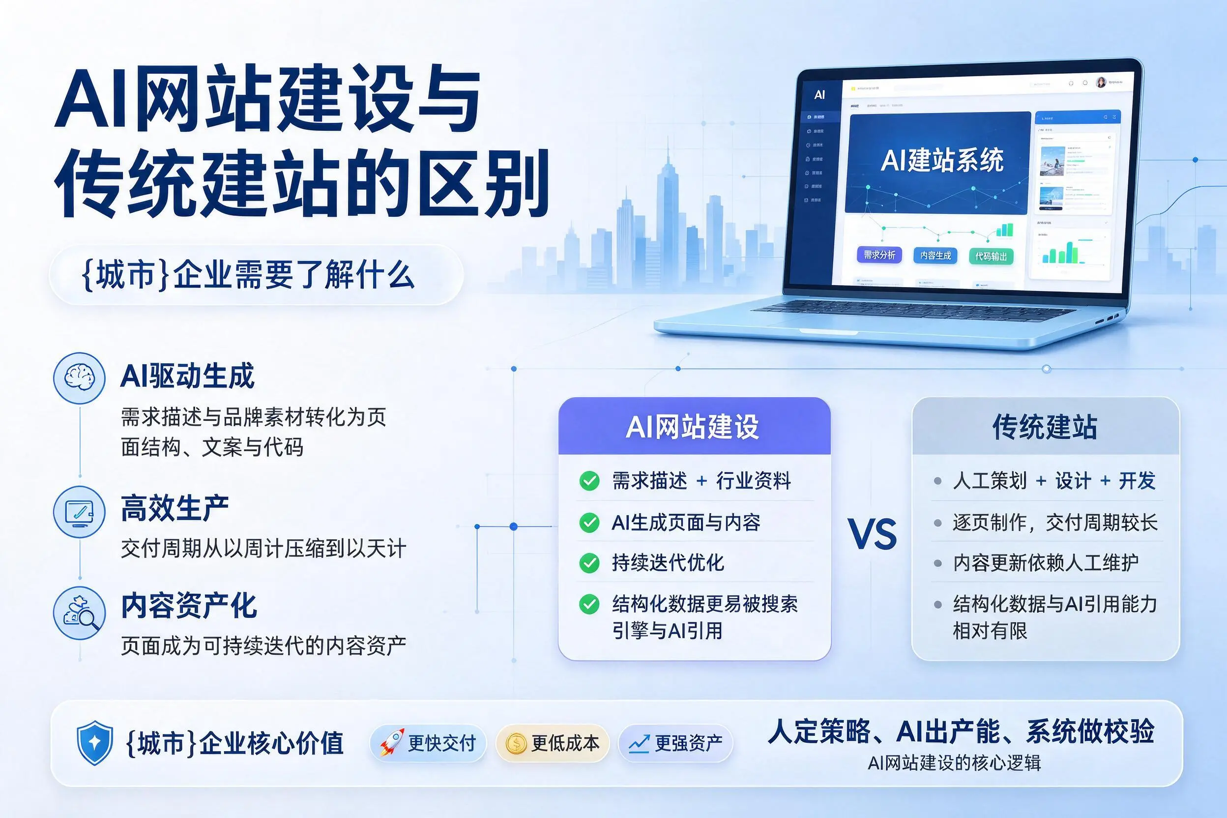 AI网站建设与传统建站的区别,延安企业需要了解什么