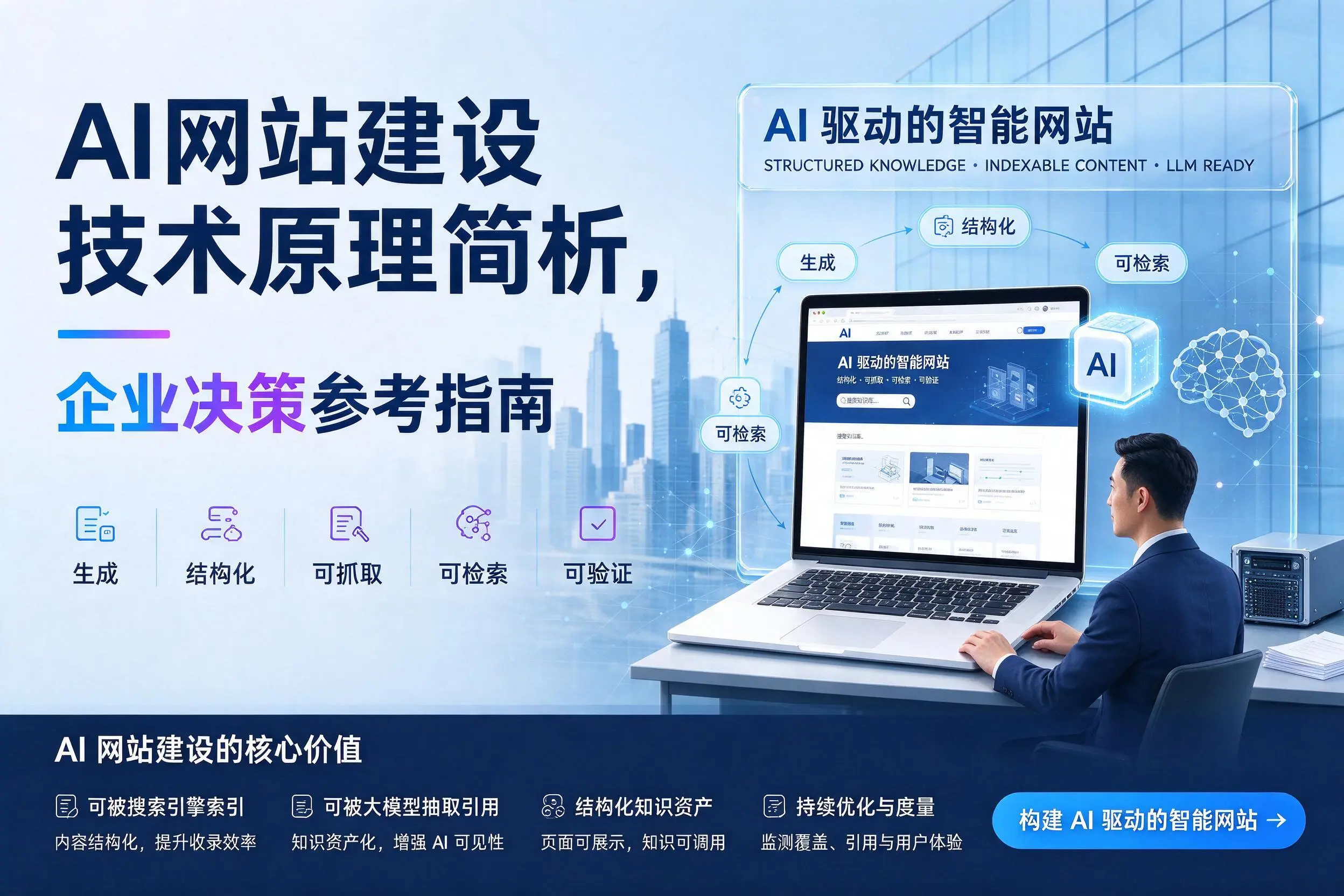 AI网站建设技术原理简析,延安企业决策参考指南