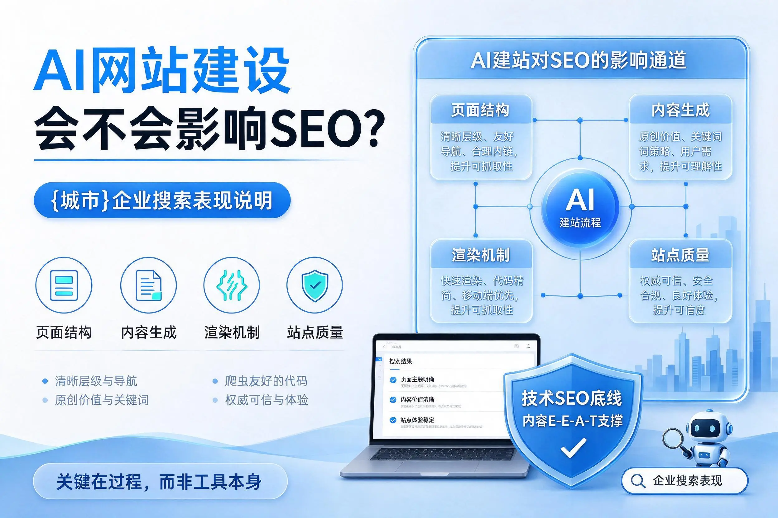 AI网站建设会不会影响SEO?延安企业搜索表现说明