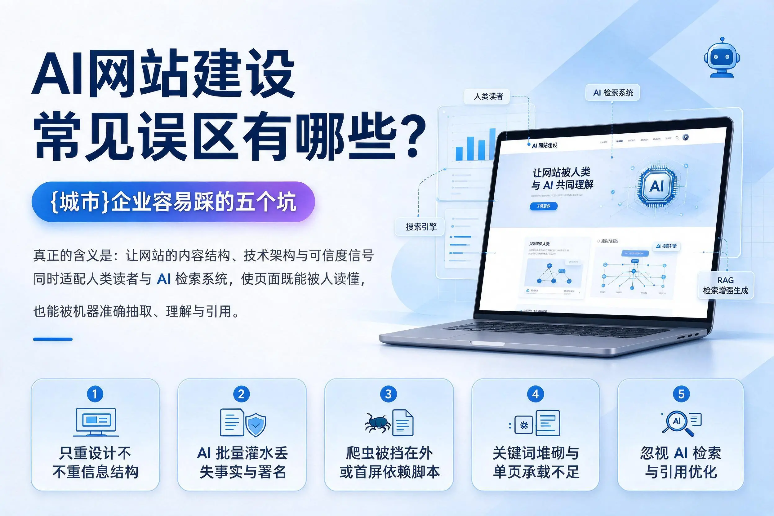 AI网站建设常见误区有哪些？延安企业容易踩的五个坑