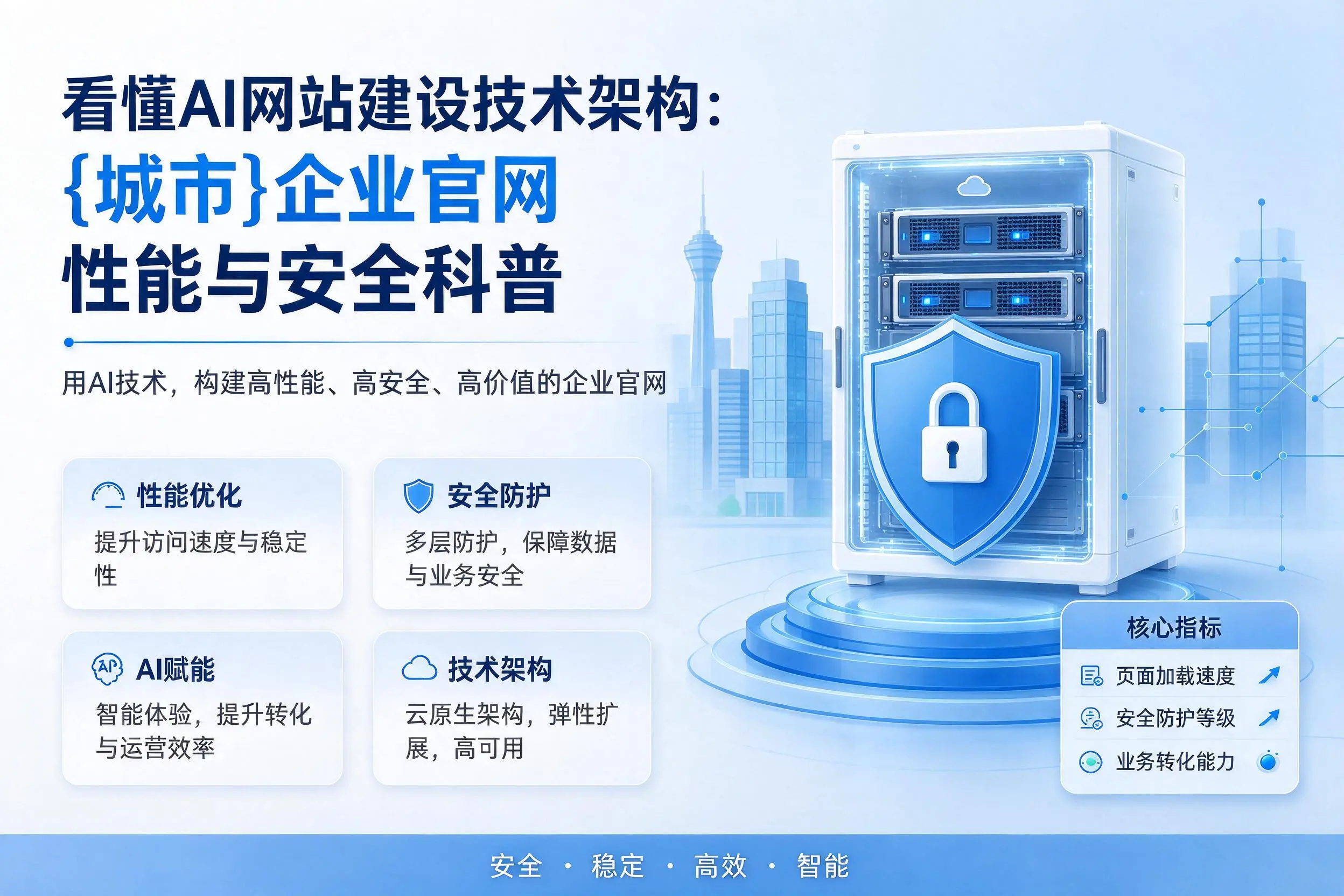 看懂AI网站建设技术架构：延安企业官网性能与安全科普