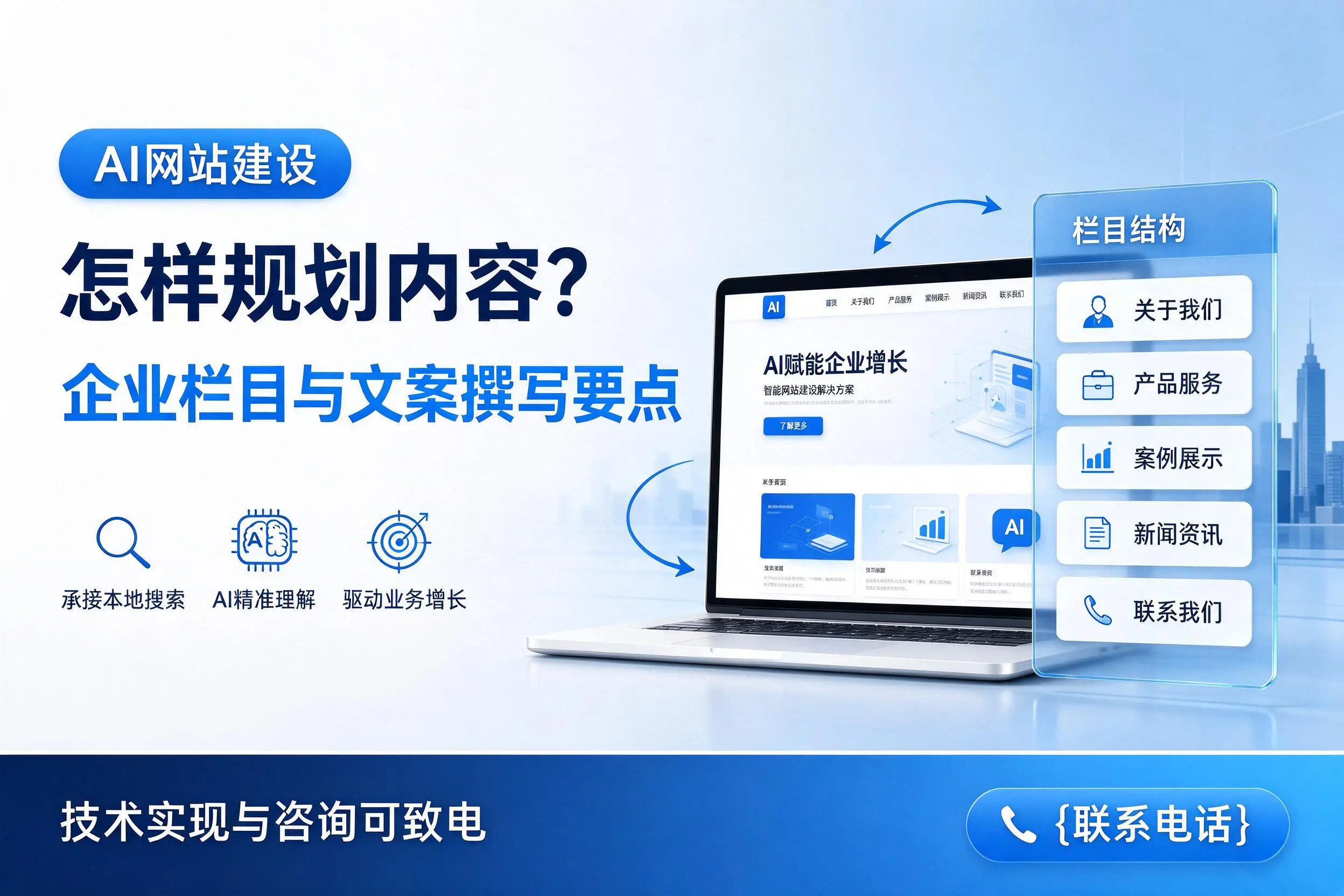 AI网站建设怎样规划内容？延安企业栏目与文案撰写要点