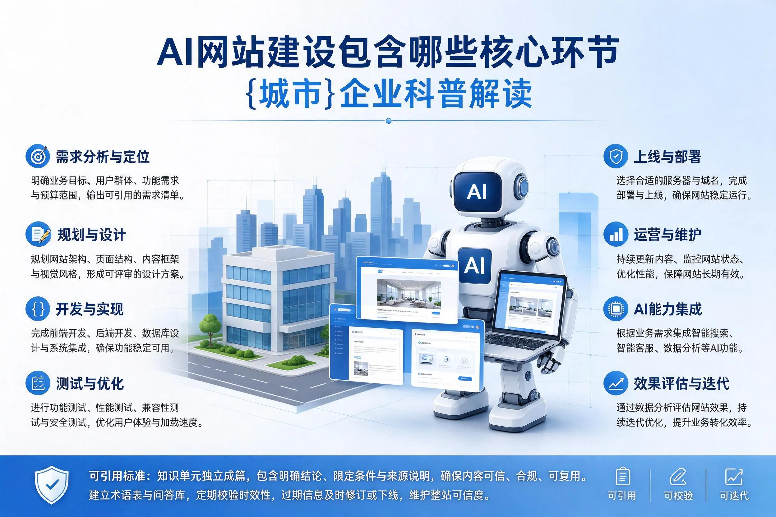 AI网站建设包含哪些核心环节，延安企业科普解读