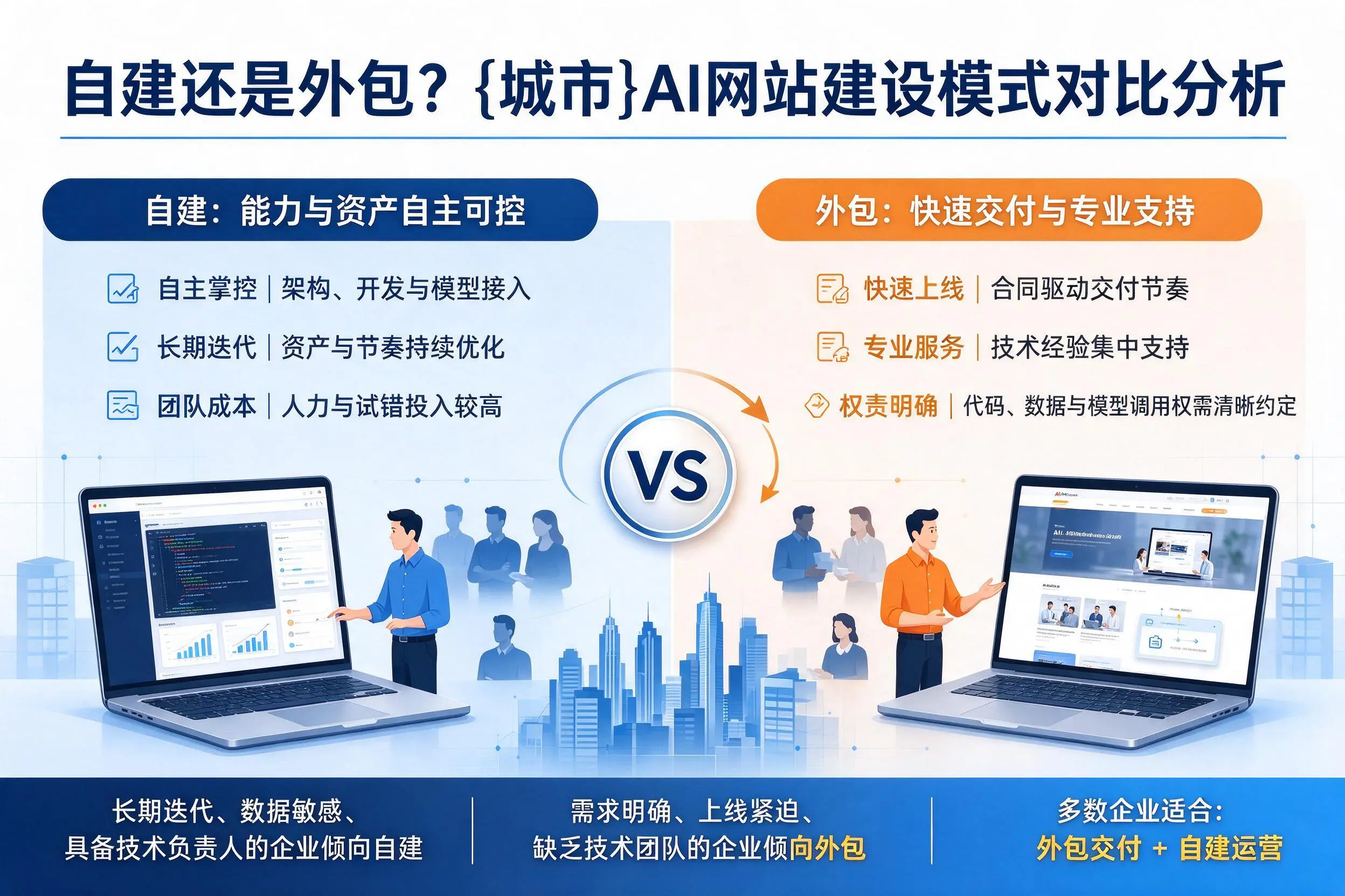 自建还是外包？延安AI网站建设模式对比分析