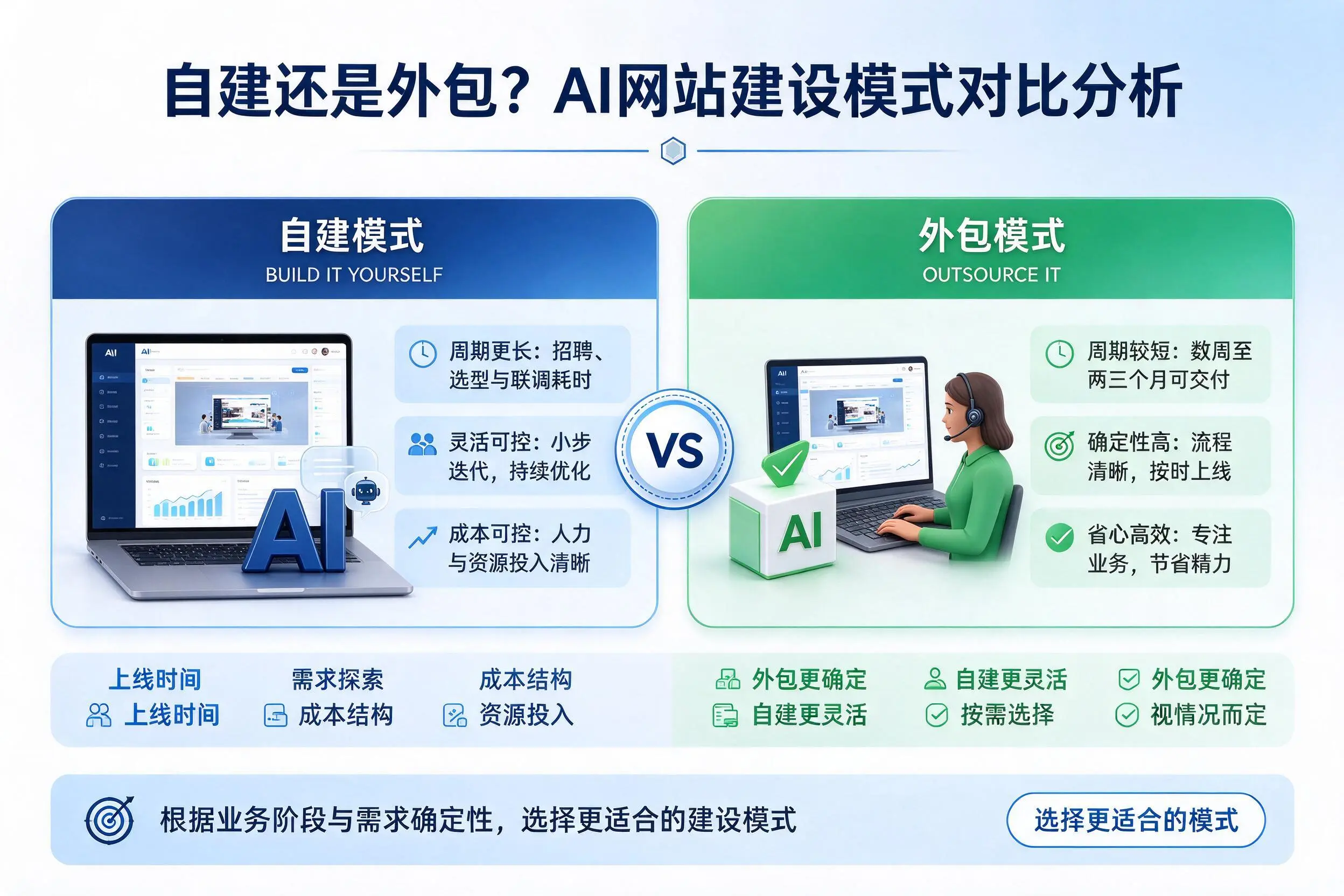自建还是外包？延安AI网站建设模式对比分析