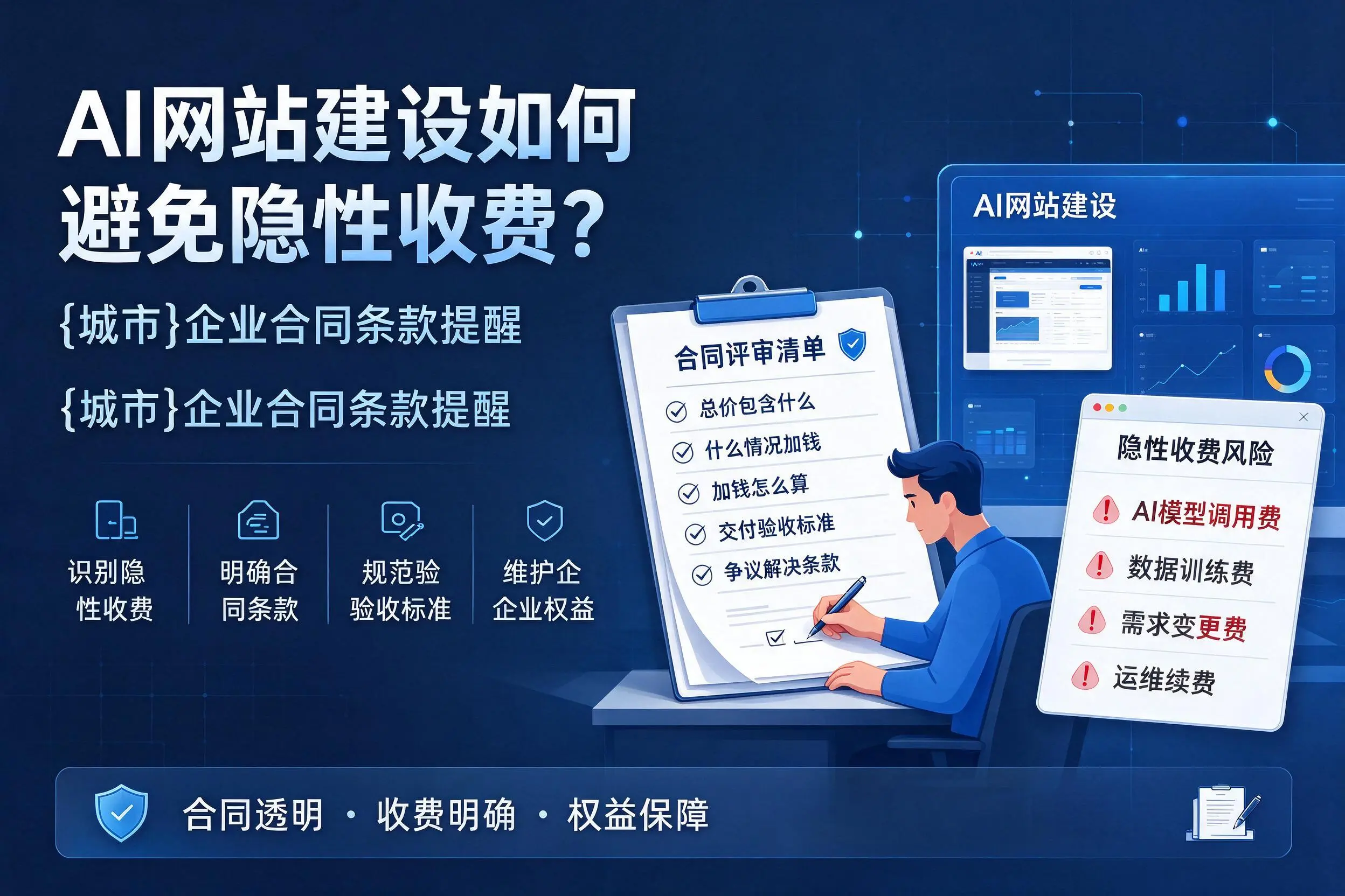 AI网站建设如何避免隐性收费？延安企业合同条款提醒