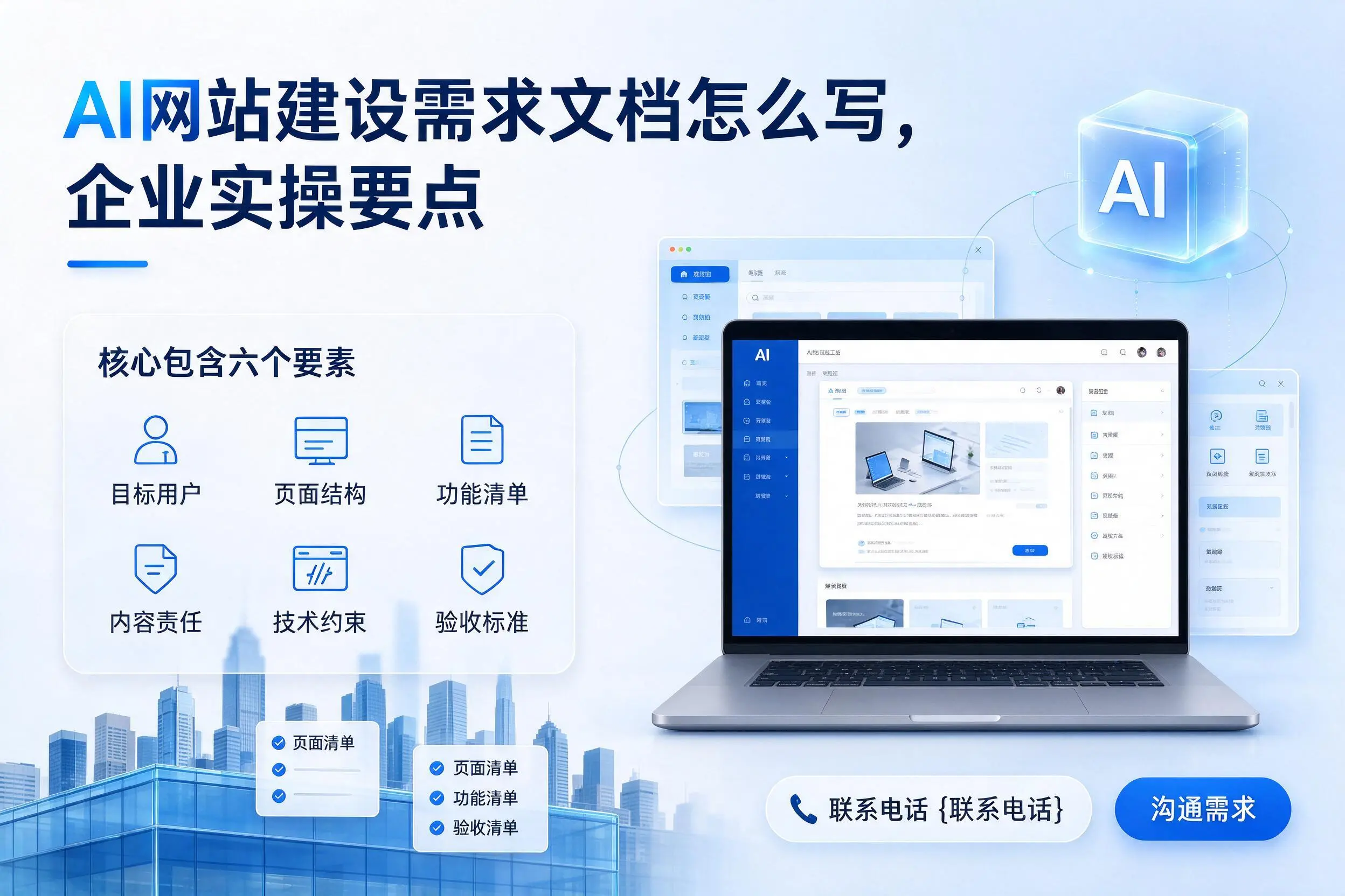 AI网站建设需求文档怎么写，延安企业实操要点